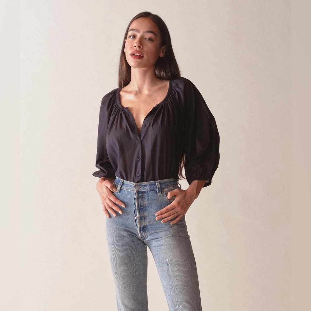 Doen Jiana Top Navy Small SOLD NWT Never worn Dôen
